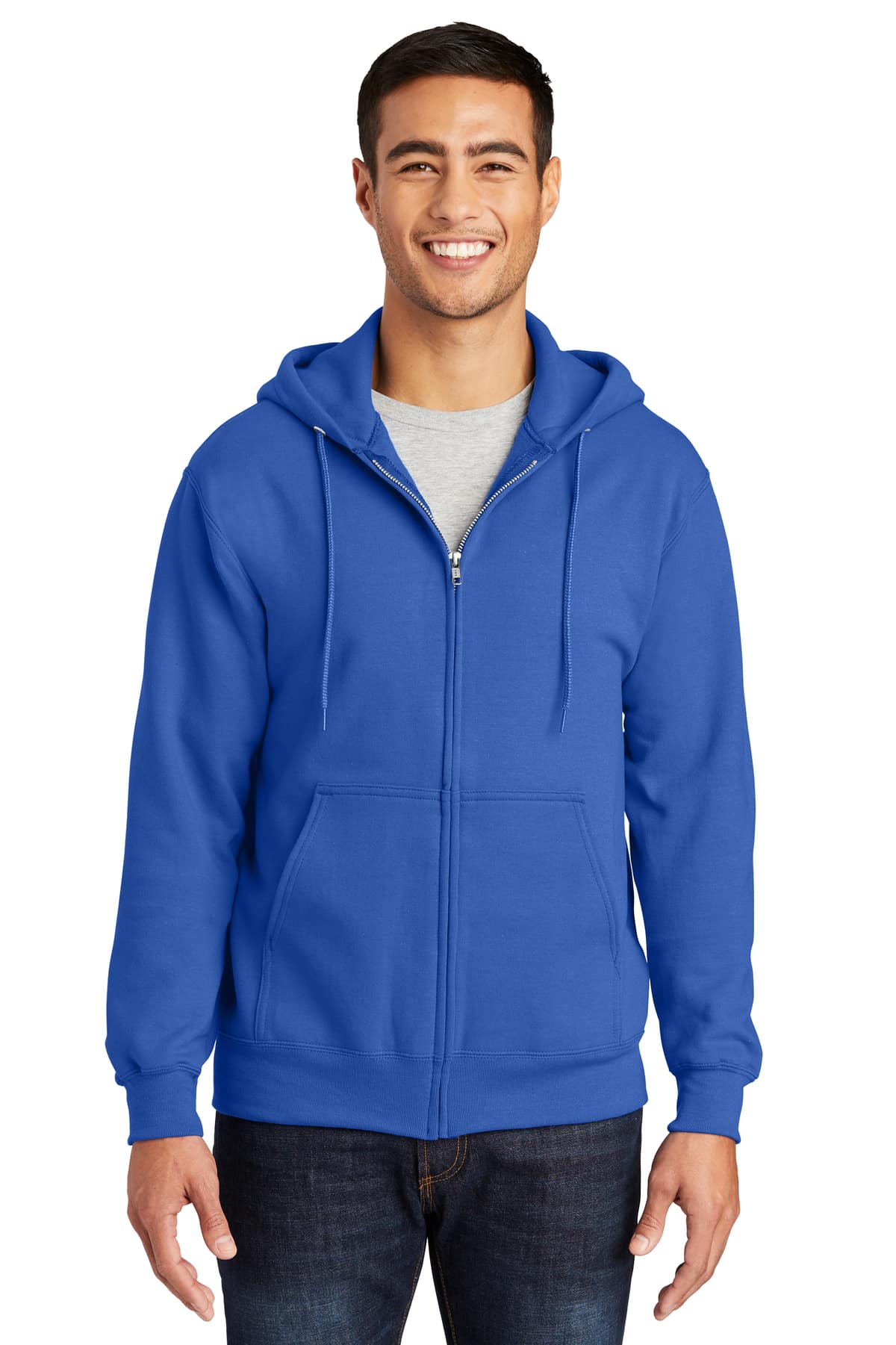 PC90ZH<br />
Port & Company® Essential Fleece Full-Zip Hooded Sweatshirt